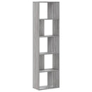 vidaXL 5 szintes szürke sonoma szerelt fa könyvespolc 45x23,5x162,5 cm