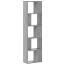 vidaXL 5 szintes szürke sonoma szerelt fa könyvespolc 45x23,5x162,5 cm