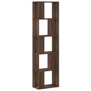 vidaXL 5 szintes barna tölgy szerelt fa könyvespolc 45x23,5x162,5 cm