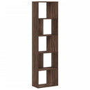 vidaXL 5 szintes barna tölgy szerelt fa könyvespolc 45x23,5x162,5 cm