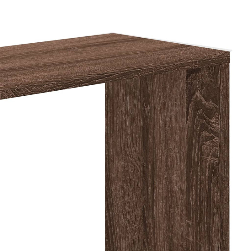 vidaXL 5 szintes barna tölgy szerelt fa könyvespolc 45x23,5x162,5 cm