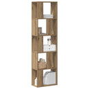 vidaXL 5 szintes kézműves tölgy színű fa könyvespolc 45x23,5x162,5 cm