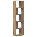 vidaXL 5 szintes kézműves tölgy színű fa könyvespolc 45x23,5x162,5 cm