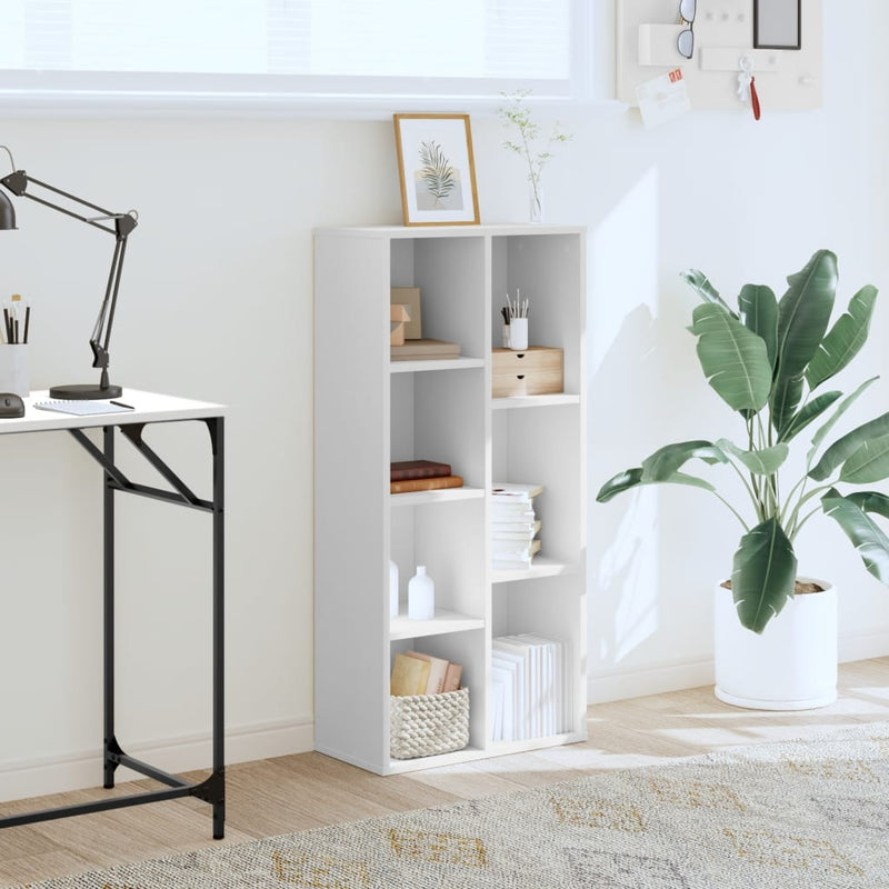 vidaXL fehér szerelt fa könyvespolc 50 x 25 x 105 cm