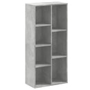 vidaXL betonszürke szerelt fa könyvespolc 50x25x105 cm