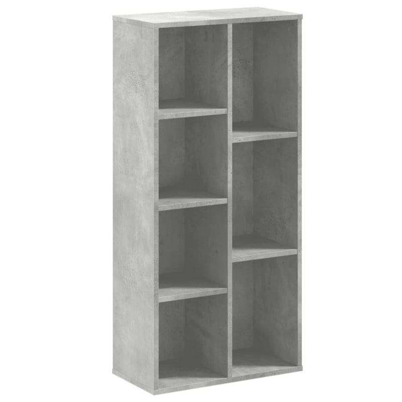 vidaXL betonszürke szerelt fa könyvespolc 50x25x105 cm