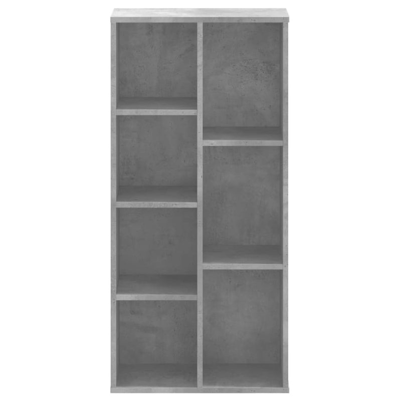 vidaXL betonszürke szerelt fa könyvespolc 50x25x105 cm