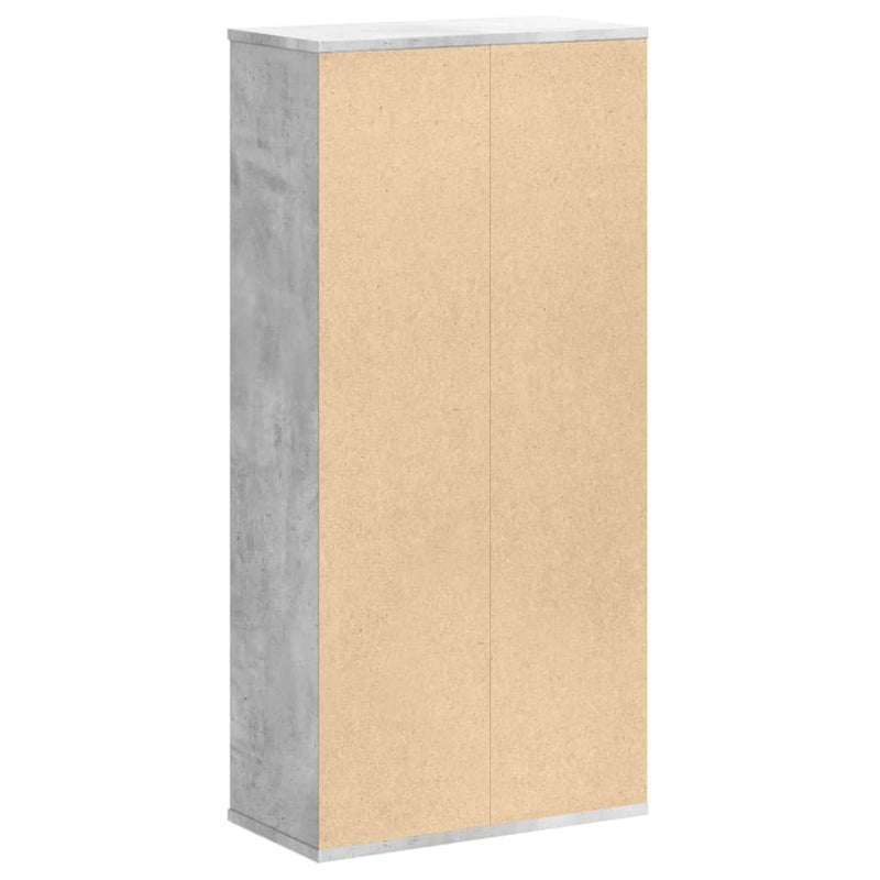 vidaXL betonszürke szerelt fa könyvespolc 50x25x105 cm