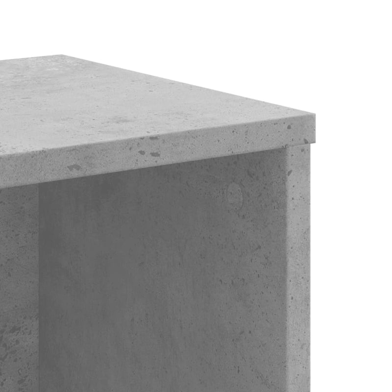 vidaXL betonszürke szerelt fa könyvespolc 50x25x105 cm