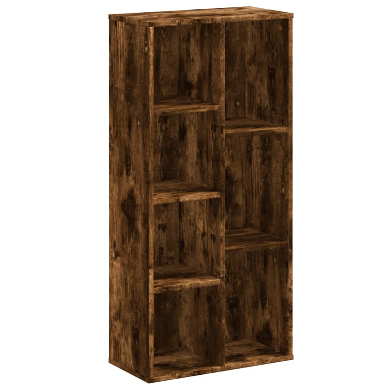 vidaXL füstös tölgy színű szerelt fa könyvszekrény 50x25x105 cm