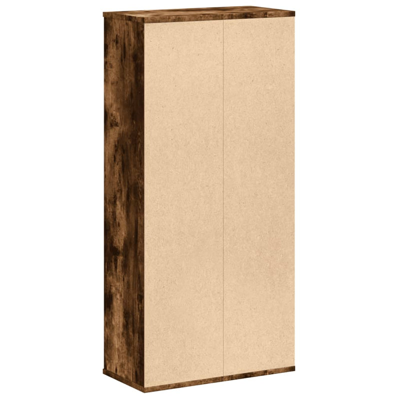 vidaXL füstös tölgy színű szerelt fa könyvszekrény 50x25x105 cm