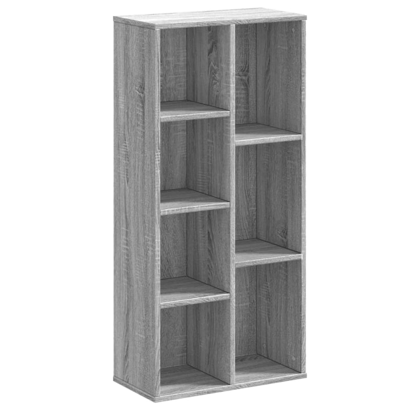 vidaXL szürke sonoma színű szerelt fa könyvespolc 50x25x105 cm