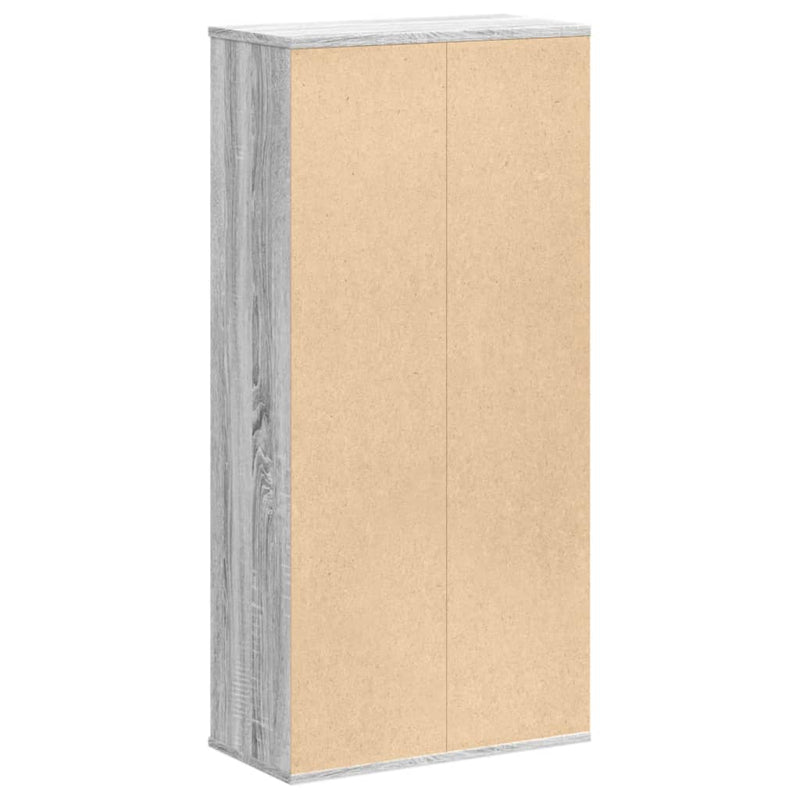 vidaXL szürke sonoma színű szerelt fa könyvespolc 50x25x105 cm