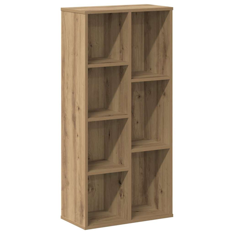 vidaXL kézműves tölgy szerelt fa könyvespolc 50 x 25 x 105 cm
