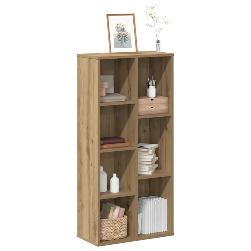 vidaXL kézműves tölgy szerelt fa könyvespolc 50 x 25 x 105 cm