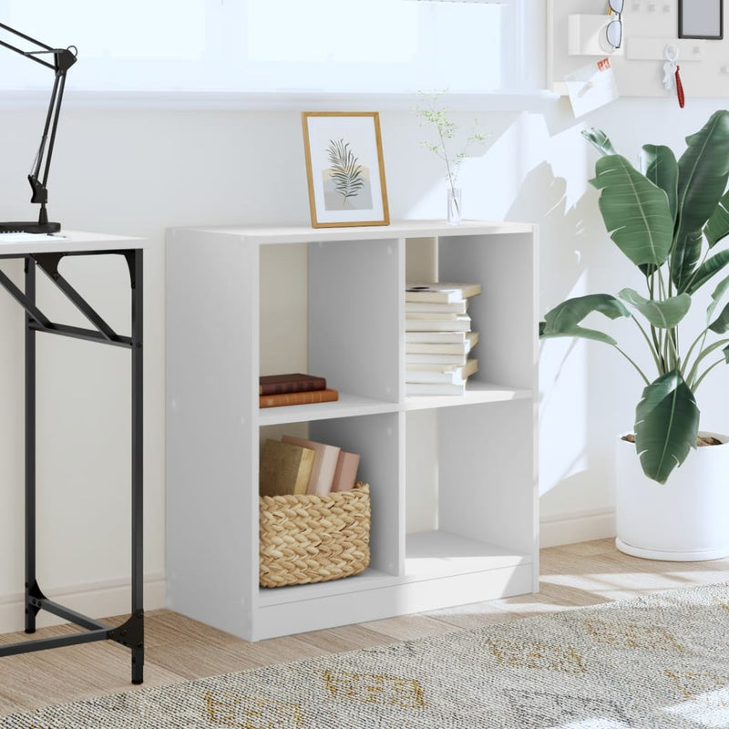 vidaXL fehér szerelt fa könyvespolc 68,5 x 32 x 75 cm