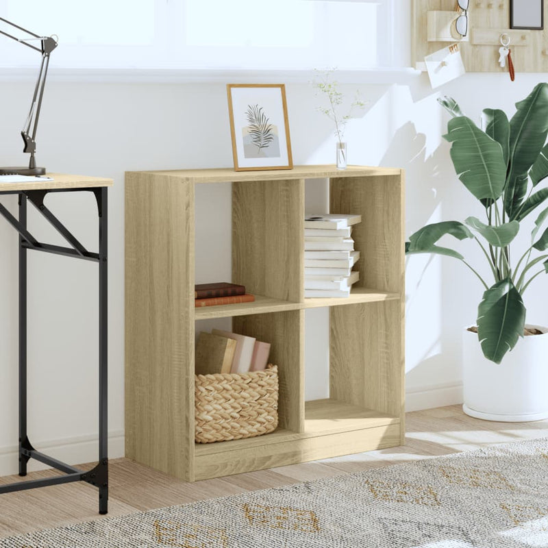 vidaXL sonoma tölgy színű szerelt fa könyvespolc 68,5 x 32 x 75 cm