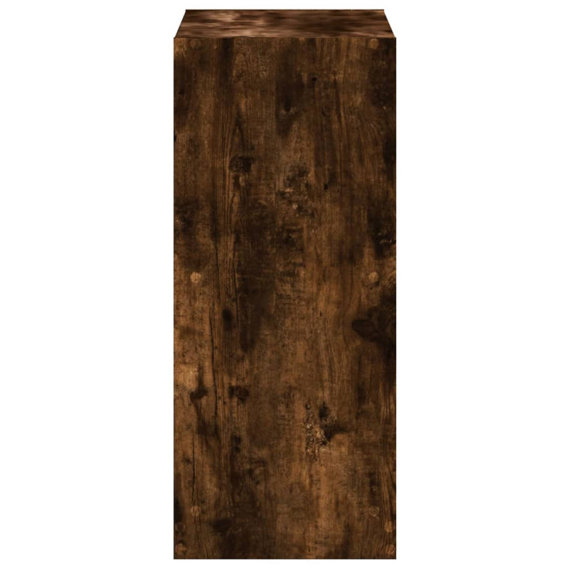 vidaXL füstös tölgy színű szerelt fa könyvespolc 68,5 x 32 x 75 cm