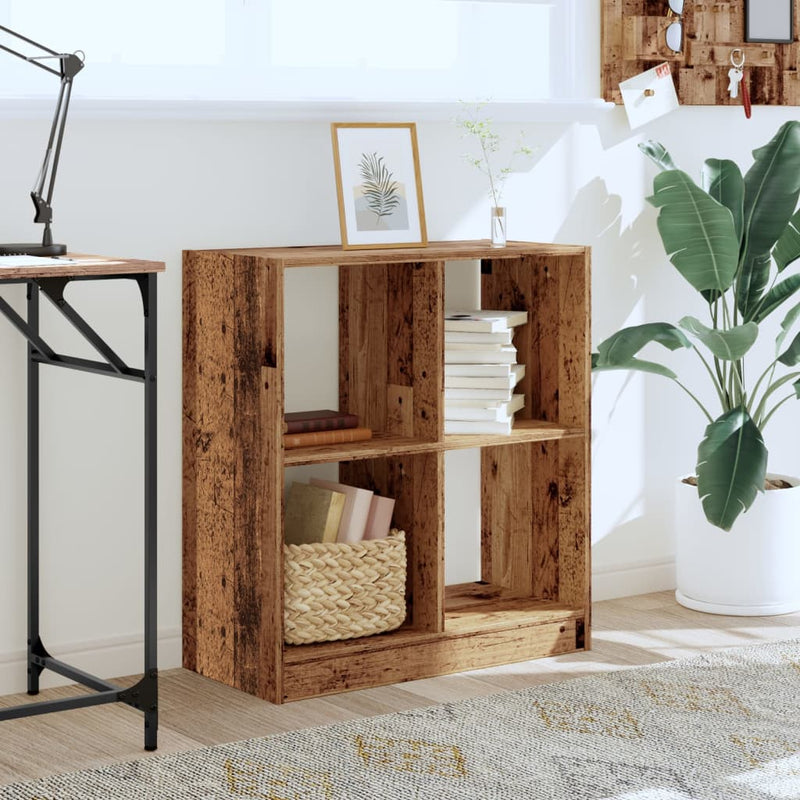 vidaXL antik fa színű szerelt fa könyvespolc 68,5 x 32 x 75 cm