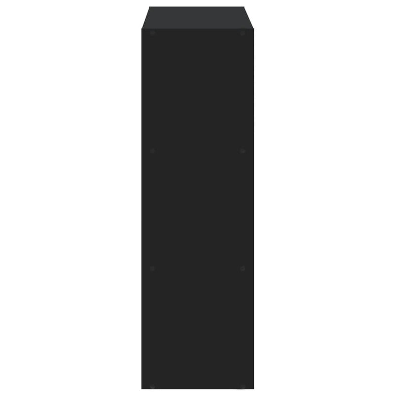 vidaXL fekete szerelt fa könyvszekrény 102 x 32 x 102 cm