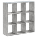 vidaXL betonszürke szerelt fa könyvespolc 102 x 32 x 102 cm