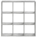 vidaXL betonszürke szerelt fa könyvespolc 102 x 32 x 102 cm