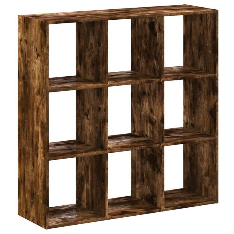 vidaXL füstös tölgy színű szerelt fa könyvespolc 102 x 32 x 102 cm