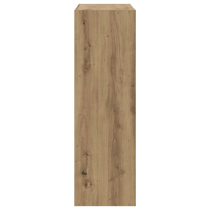 vidaXL kézműves tölgy színű szerelt fa könyvespolc 102 x 32 x 102 cm