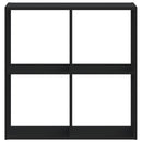 vidaXL fekete szerelt fa könyvespolc 68,5 x 32 x 68,5 cm