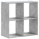 vidaXL betonszürke szerelt fa könyvespolc 68,5 x 32 x 68,5 cm