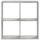 vidaXL betonszürke szerelt fa könyvespolc 68,5 x 32 x 68,5 cm