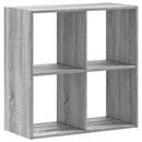 vidaXL szürke sonoma színű szerelt fa könyvespolc 68,5 x 32 x 68,5 cm