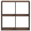 vidaXL füstös tölgy színű szerelt fa könyvespolc 68,5 x 32 x 68,5 cm