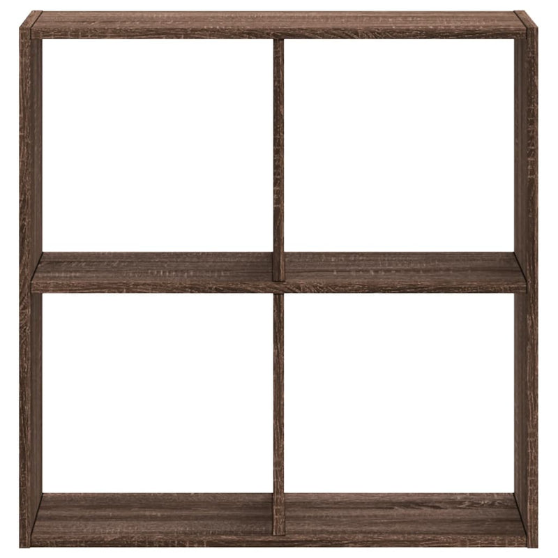 vidaXL füstös tölgy színű szerelt fa könyvespolc 68,5 x 32 x 68,5 cm