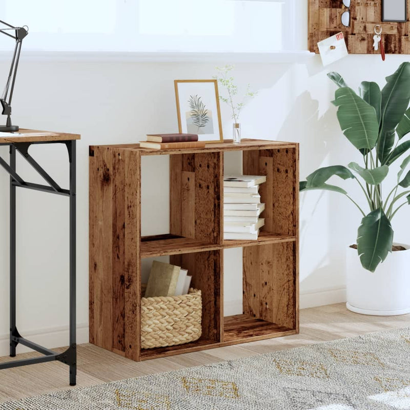 vidaXL antik fa színű szerelt fa könyvespolc 68,5 x 32 x 68,5 cm