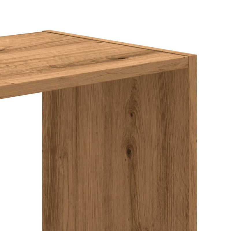 vidaXL kézműves tölgy szerelt fa könyvespolc 68,5 x 32 x 68,5 cm