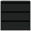 vidaXL fekete szerelt fa fiókos sarokszekrény 60 x 41 x 58 cm