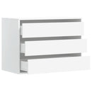 vidaXL fehér szerelt fa fiókos sarokszekrény 80 x 41 x 58 cm