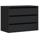 vidaXL fekete szerelt fa fiókos sarokszekrény 80 x 41 x 58 cm