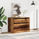 vidaXL antik fa színű szerelt fa fiókos sarokszekrény 80 x 41 x 58 cm