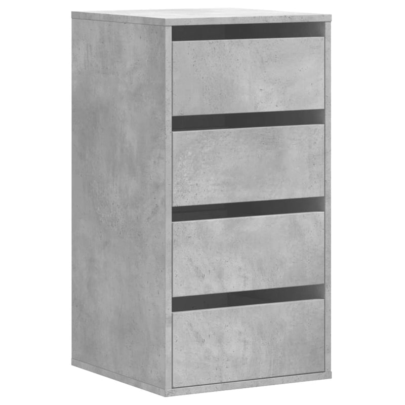 vidaXL betonszürke szerelt fa fiókos sarokszekrény 40 x 41 x 76 cm