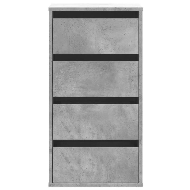 vidaXL betonszürke szerelt fa fiókos sarokszekrény 40 x 41 x 76 cm