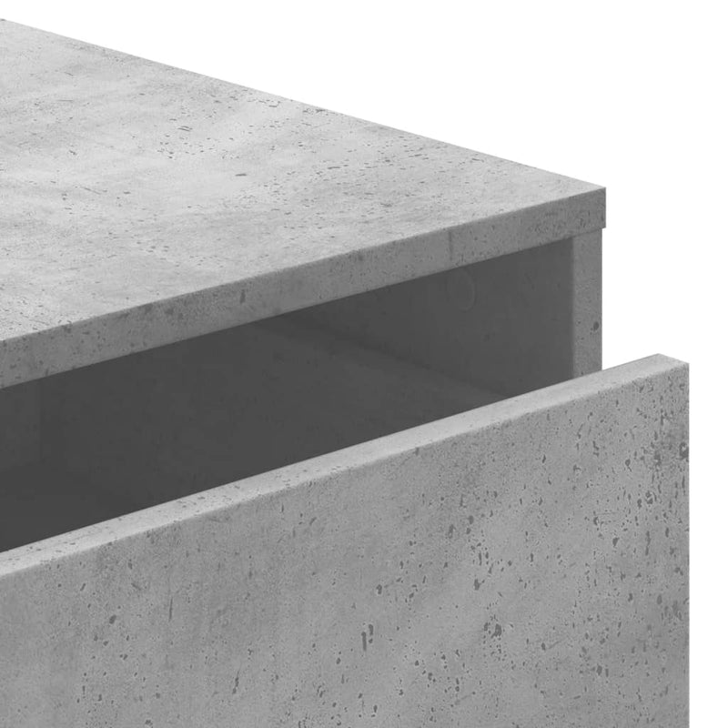 vidaXL betonszürke szerelt fa fiókos sarokszekrény 40 x 41 x 76 cm