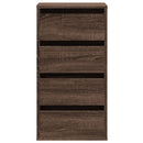 vidaXL barna tölgy színű szerelt fa fiókos sarokszekrény 40x41x76 cm