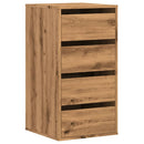 vidaXL kézműves tölgy szerelt fa fiókos sarokszekrény 40 x 41 x 76 cm