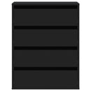 vidaXL fekete szerelt fa fiókos sarokszekrény 60 x 41 x 76 cm