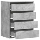 vidaXL betonszürke szerelt fa fiókos sarokszekrény 60 x 41 x 76 cm