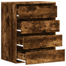 vidaXL füstös tölgy színű szerelt fa fiókos sarokszekrény 60x41x76 cm