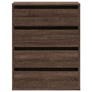 vidaXL barna tölgy színű szerelt fa fiókos sarokszekrény 60x41x76 cm