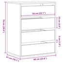 vidaXL antik fa színű szerelt fa fiókos sarokszekrény 60 x 41 x 76 cm
